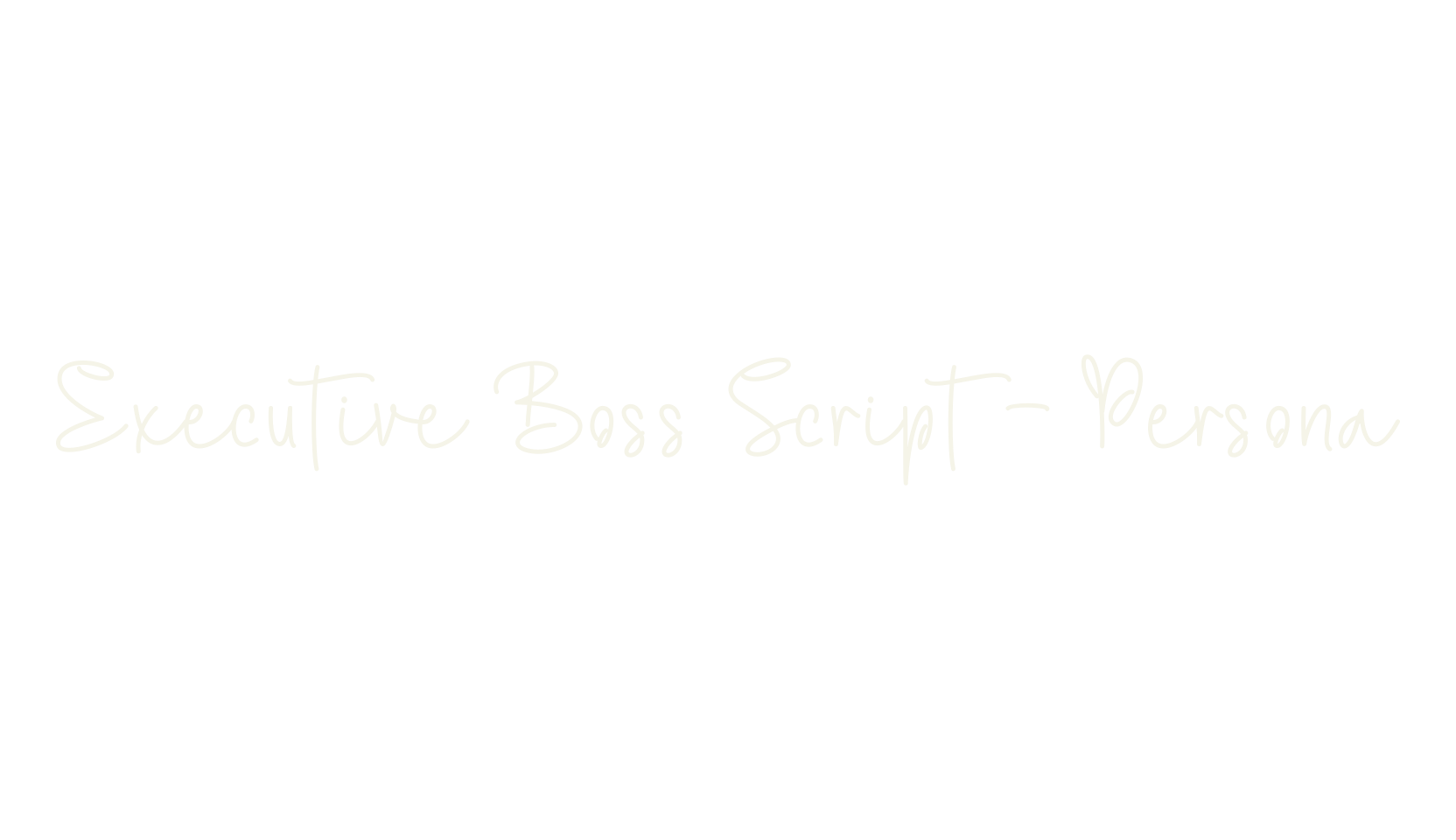 Executive Boss Script - Persona, bold font preview