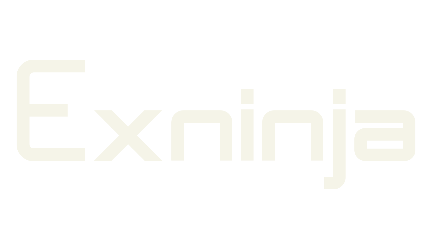 Exninja, logo font preview