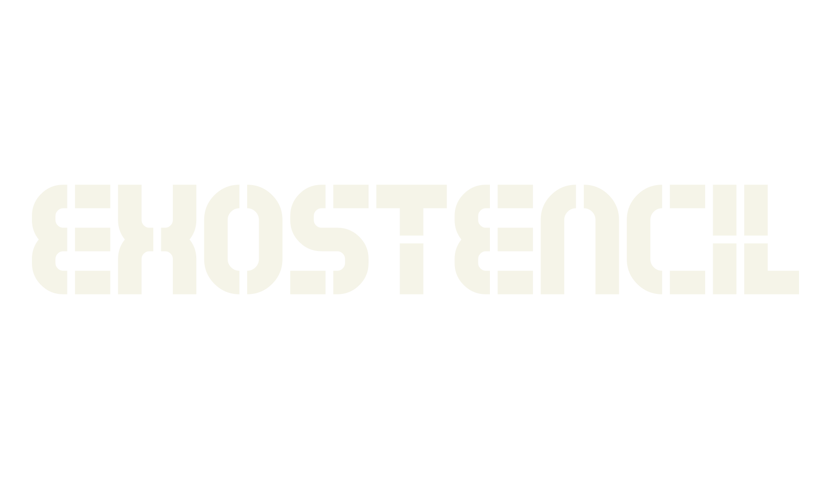 Exostencil, display market font preview