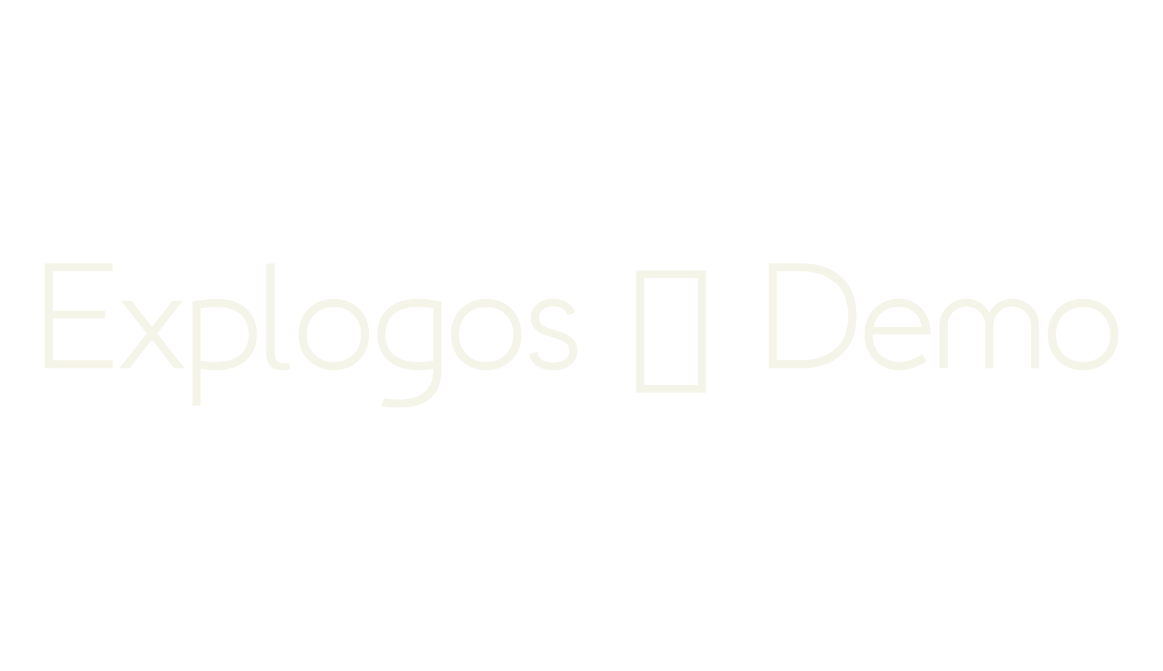 Explogos - Demo, sans serif font preview
