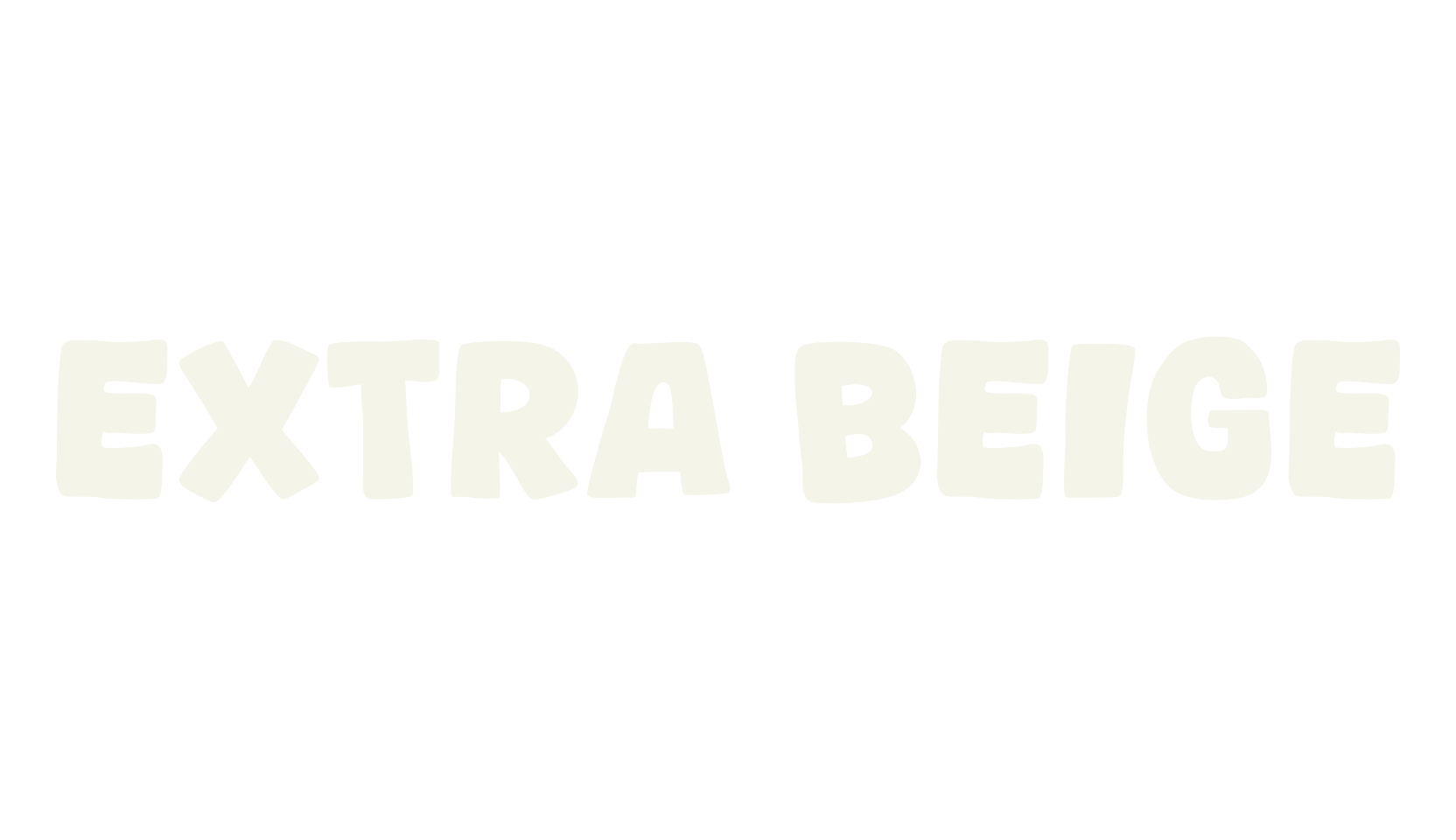 Extra Beige, display market font preview