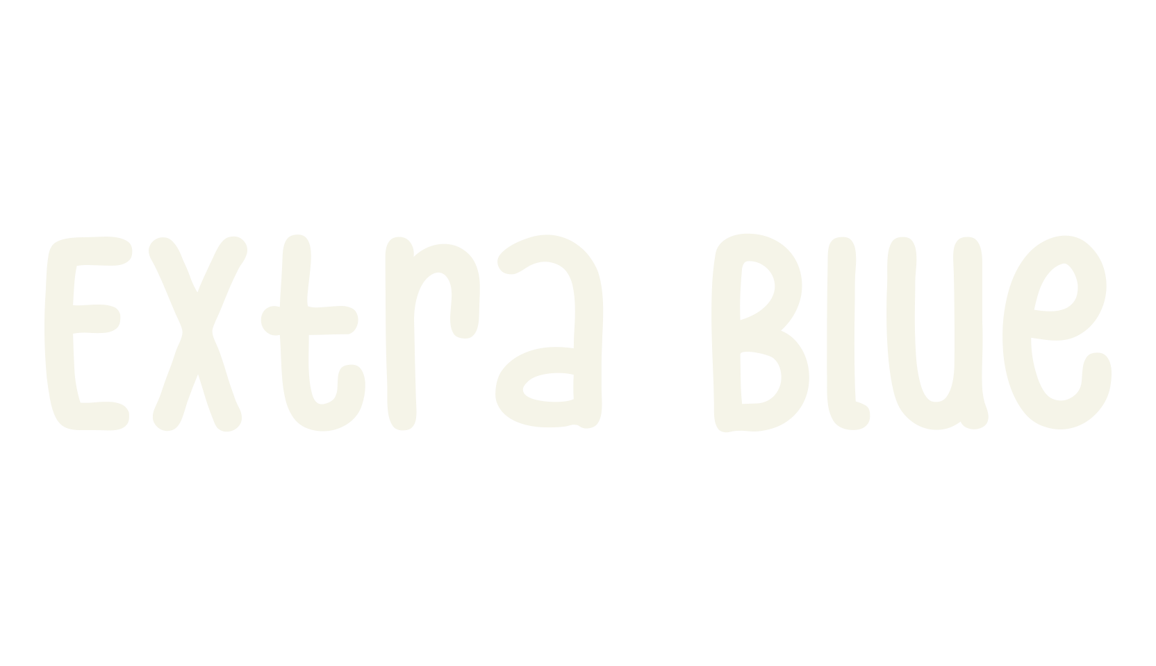 Extra Blue, handwritten font preview