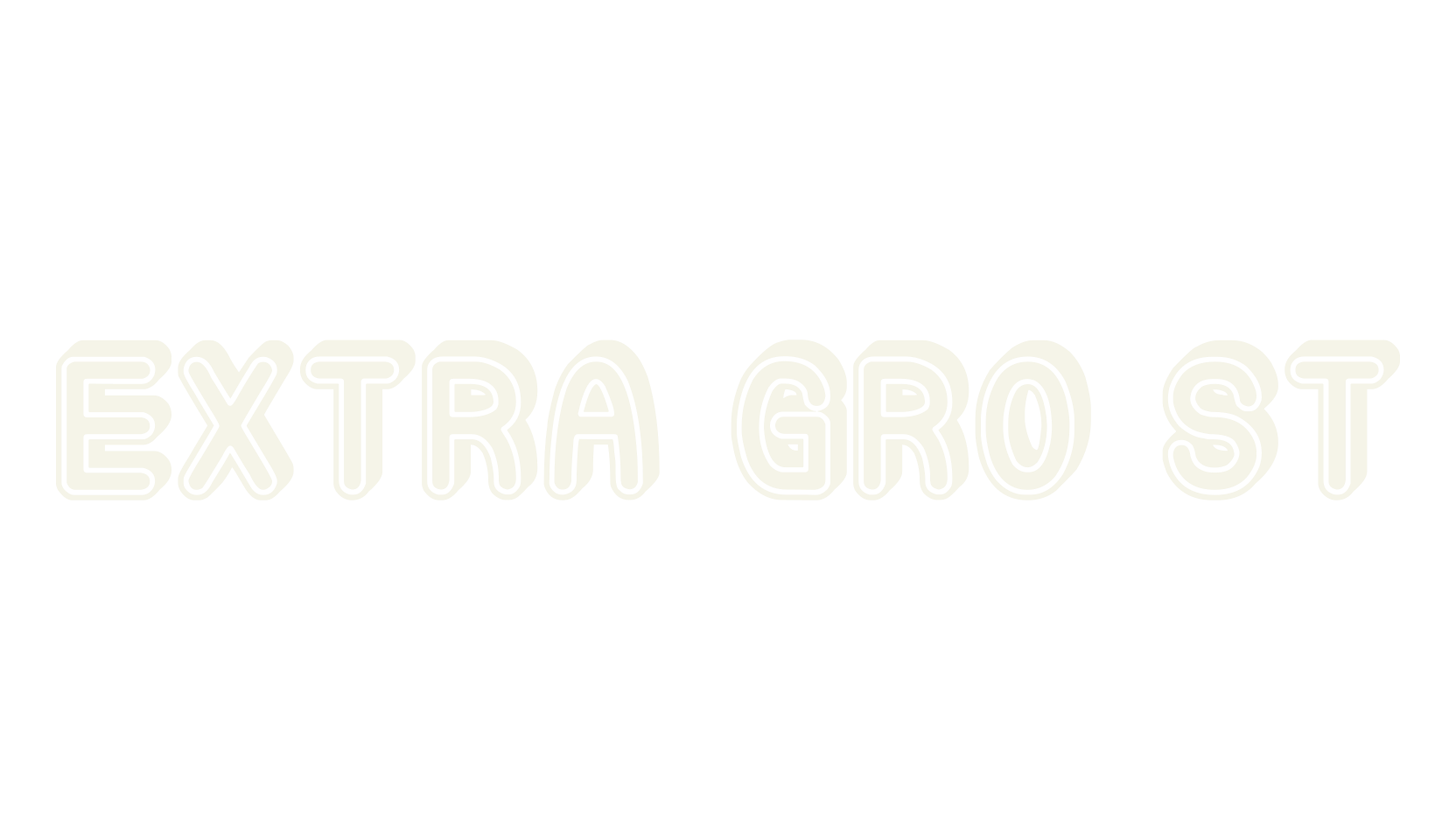 Extra Gro St, fancy font preview
