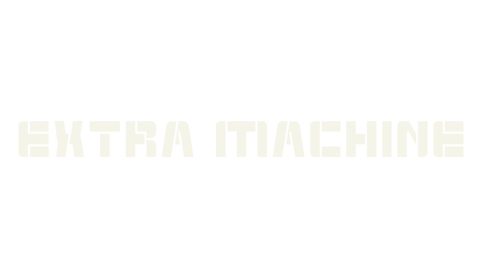 EXTRA MACHINE, display market font preview