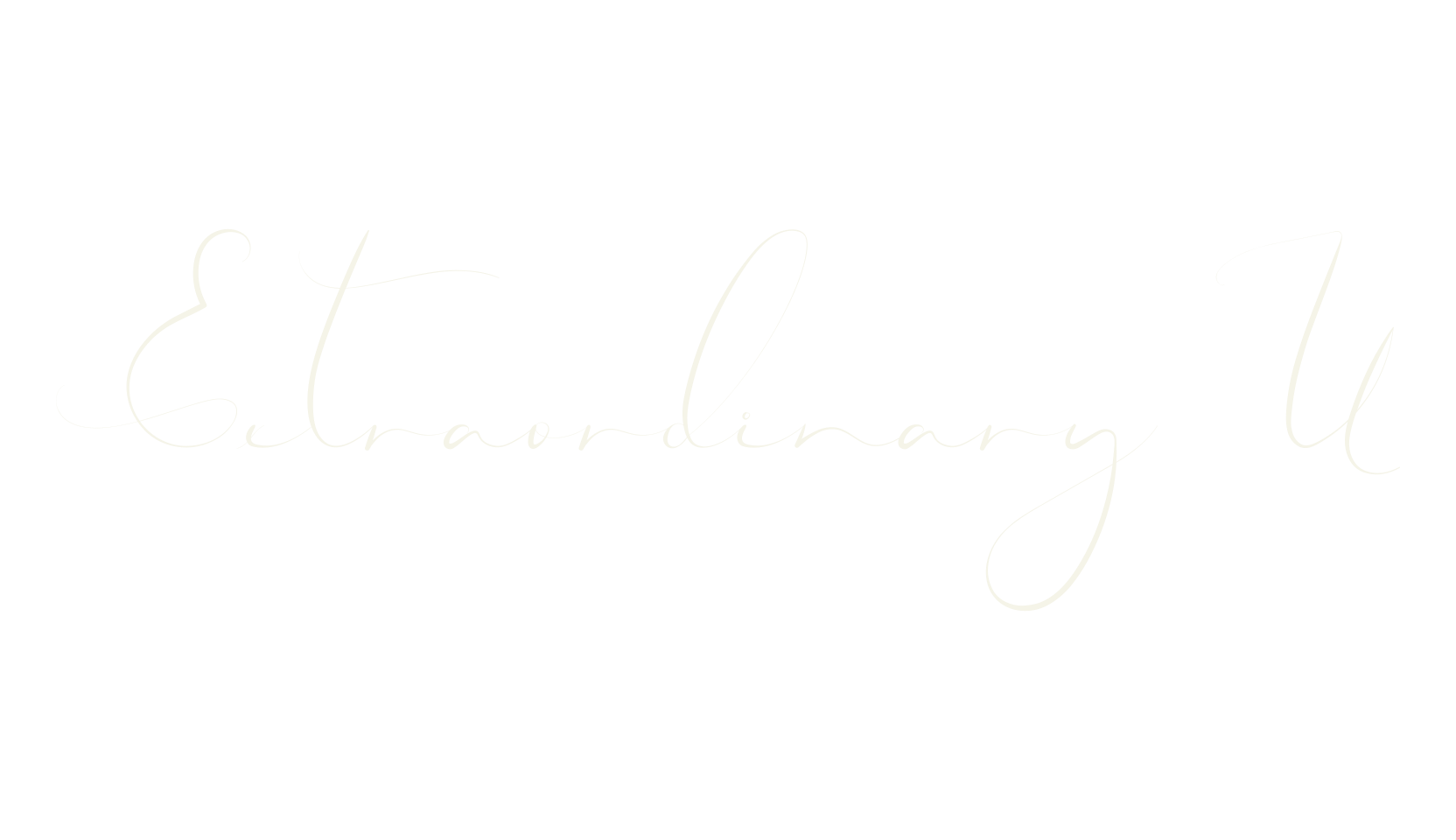 Extraordinary U, calligraphy font preview