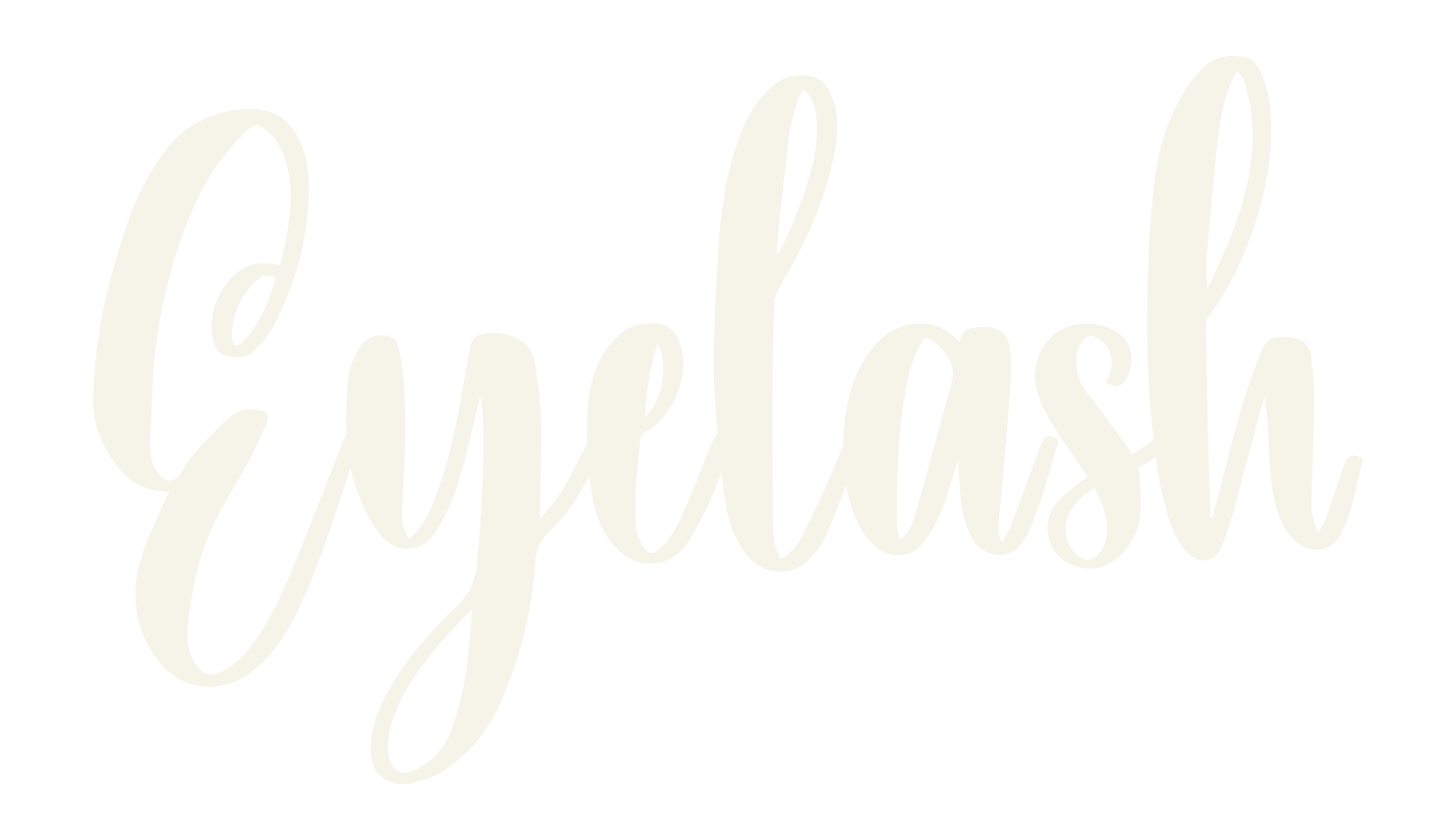 Eyelash, calligraphy font preview