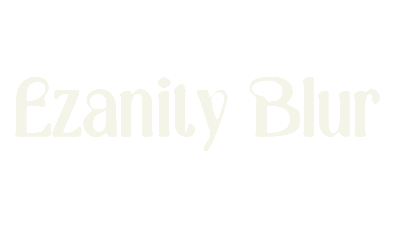 Ezanity Blur, art deco font preview