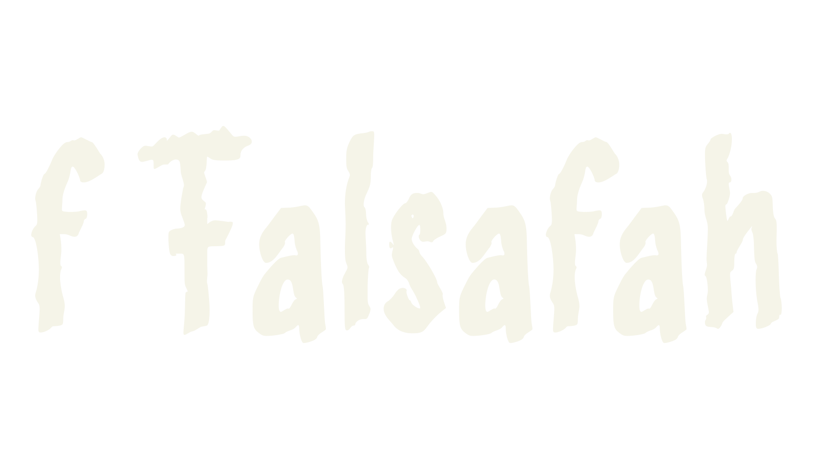 f Falsafah, lettering font preview