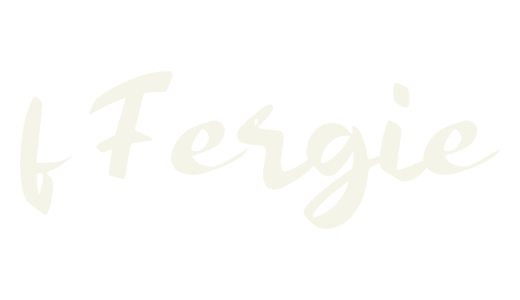 f Fergie, cursive font preview