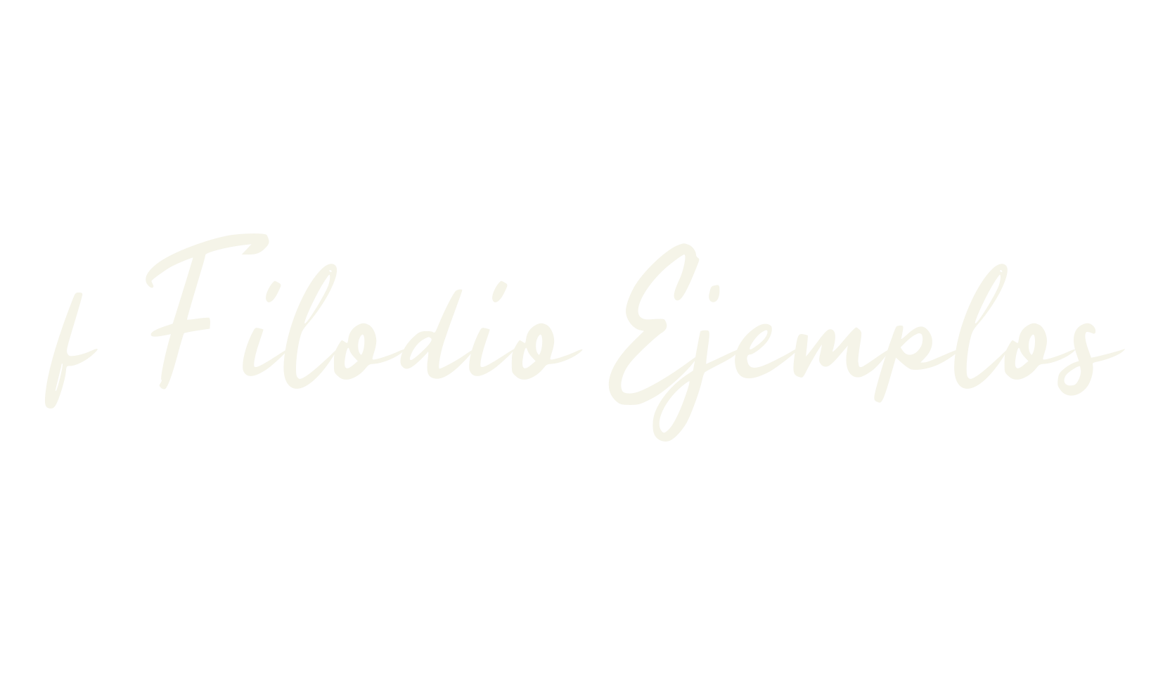 f Filodio Ejemplos, cursive font preview