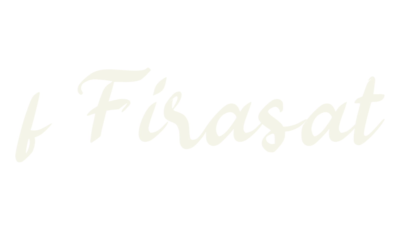f Firasat, cursive font preview