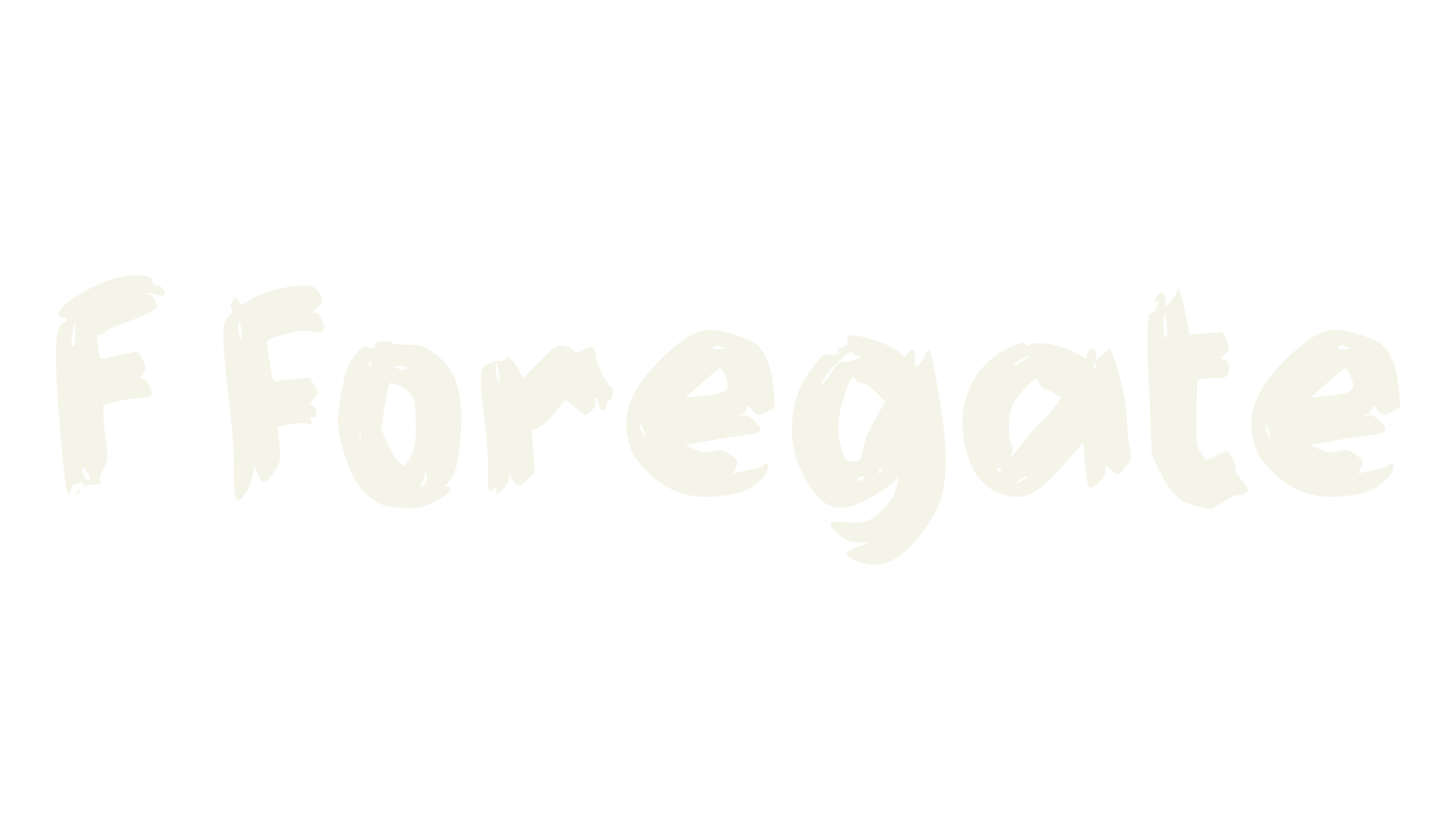 f Foregate, paintbrush font preview