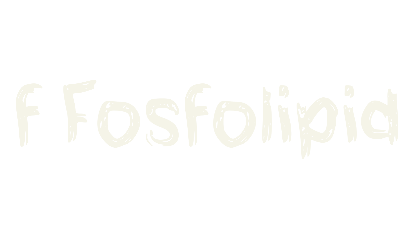 f Fosfolipid, science font preview