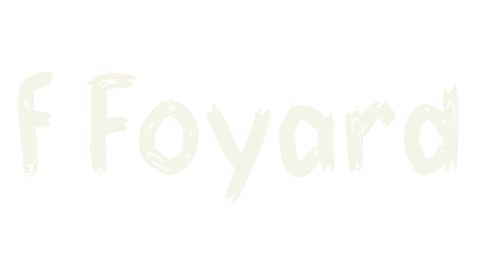 f Foyard, lettering font preview