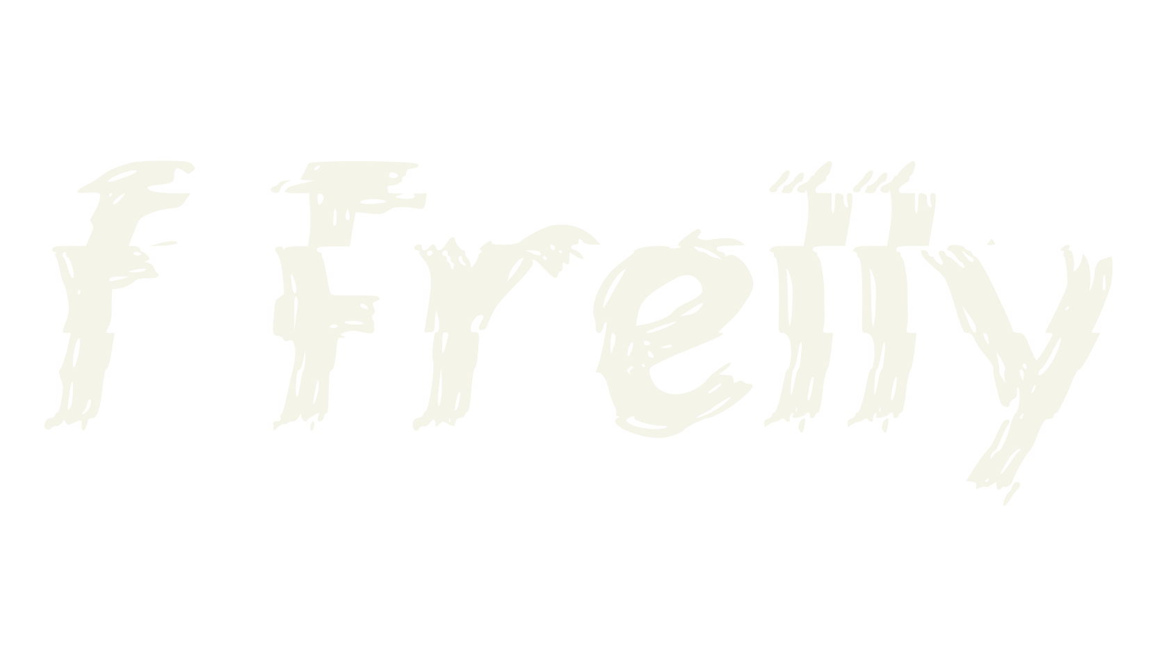 f Frelly, glitch font preview