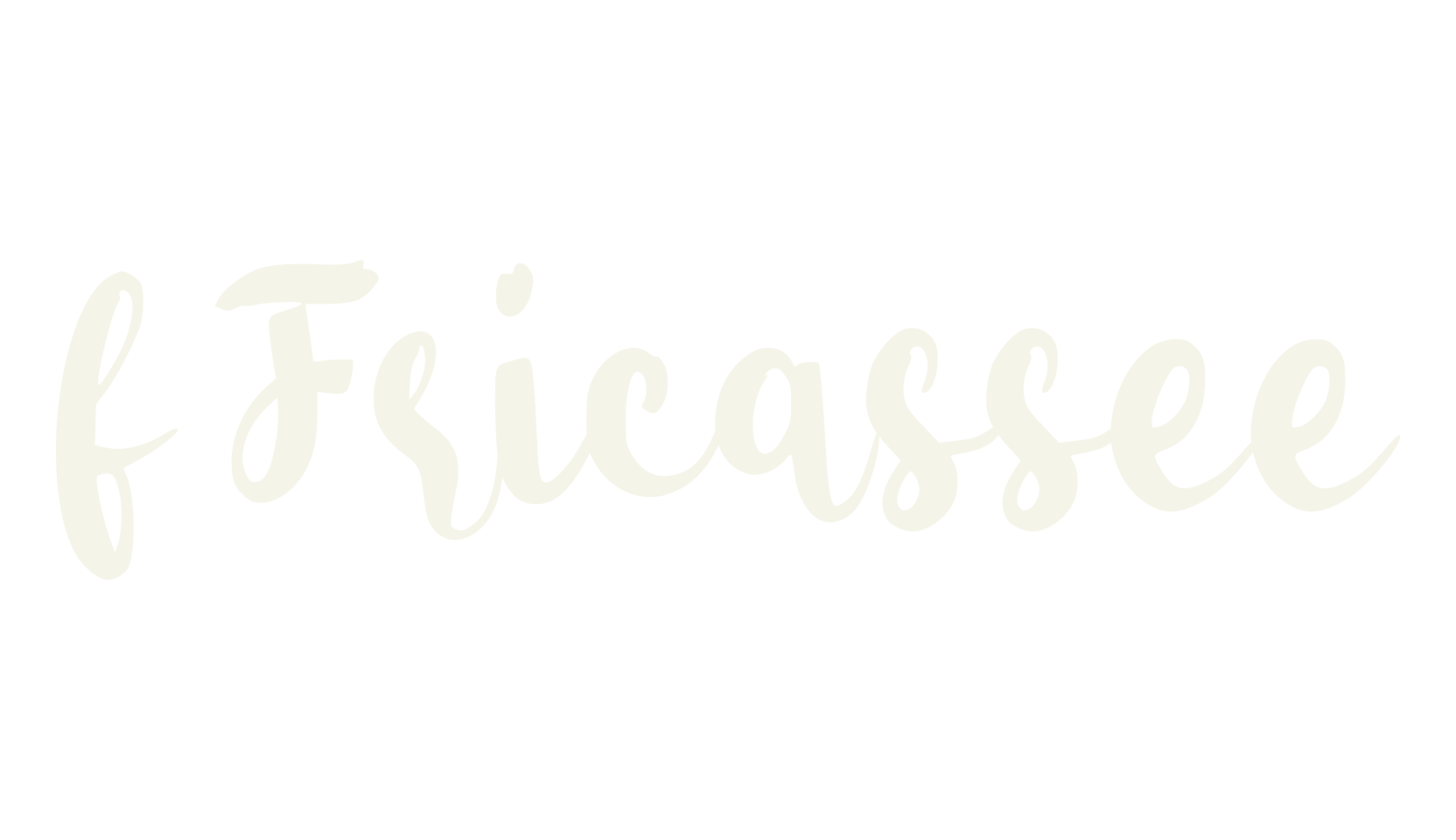 f Fricassee, cursive font preview