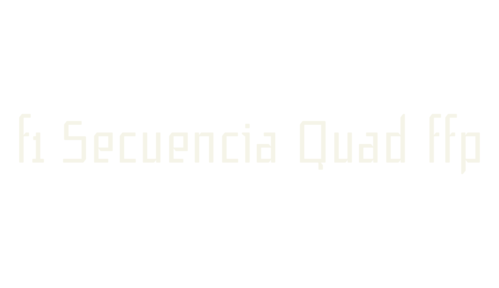 f1 Secuencia Quad ffp, geometric font preview
