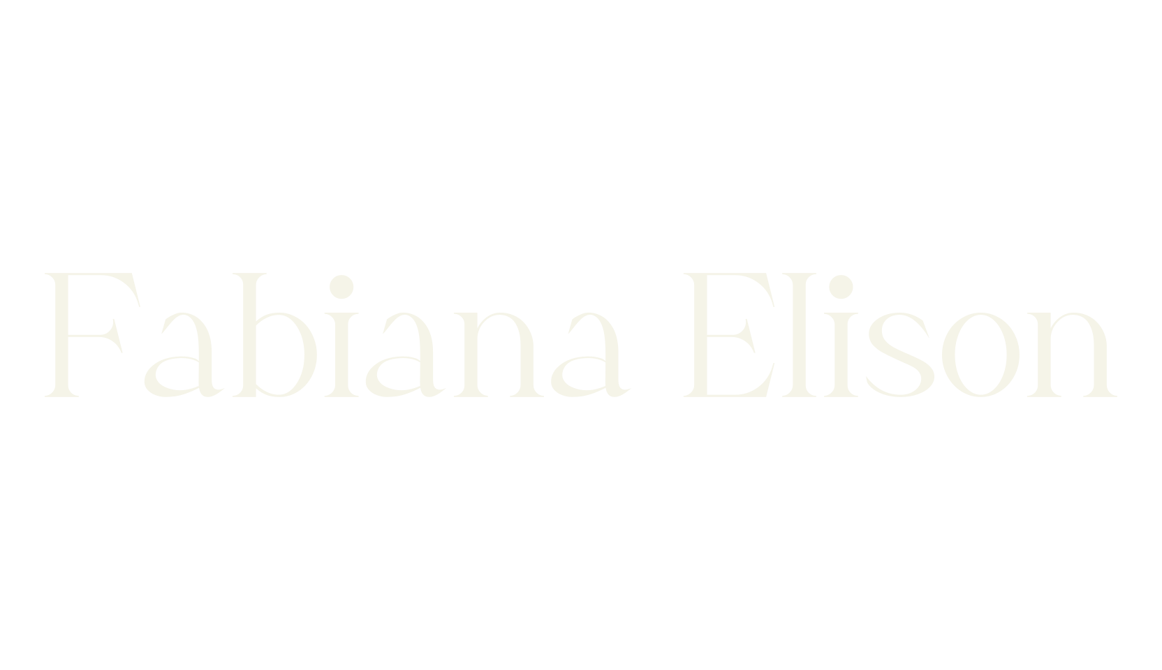 Fabiana Elison, clean font preview