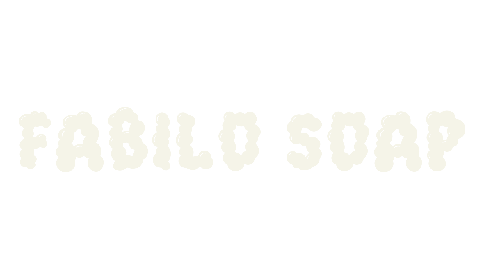 Fabilo Soap, bubbly font preview