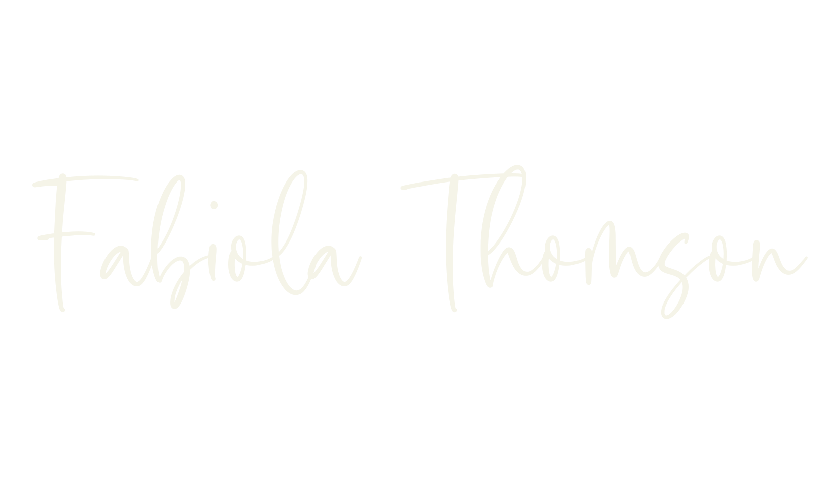 Fabiola Thomson, handwriting font preview