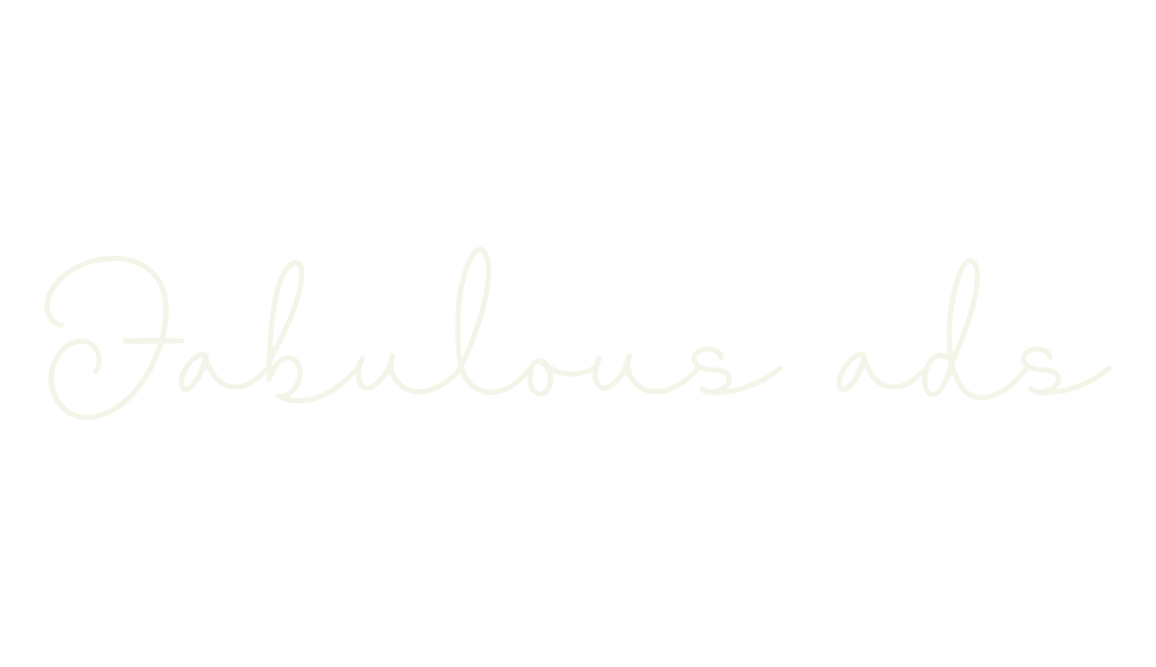 Fabulous ads, monoline font preview