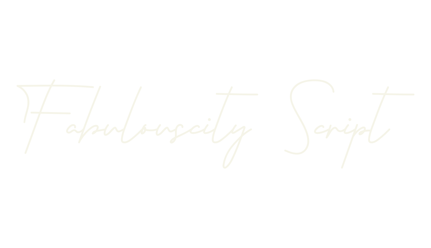 Fabulouscity Script, cursive font preview