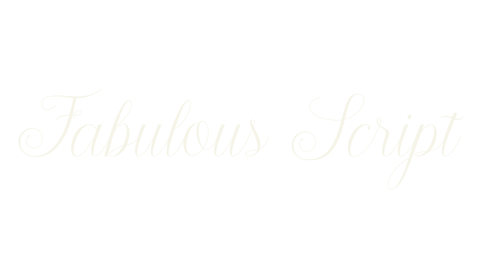 Fabulous Script, fancy font preview