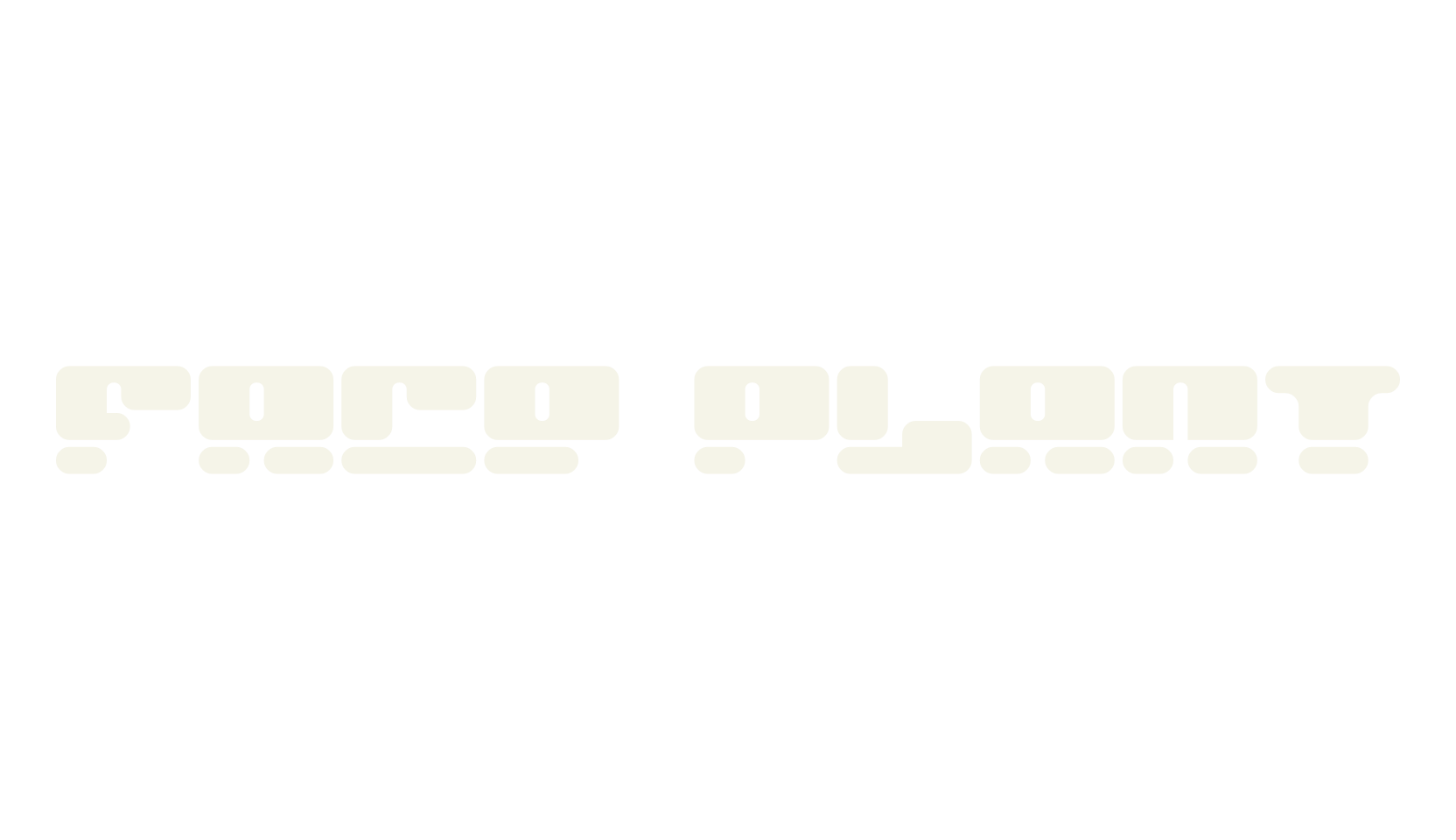 Face plant, stencil font preview