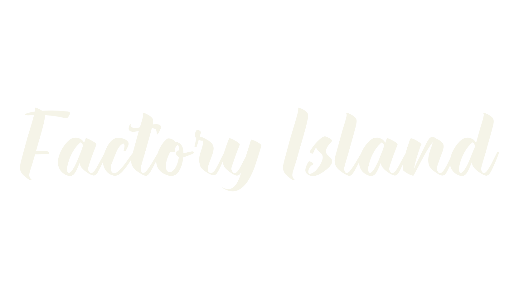 Factory Island, calligraphy font preview