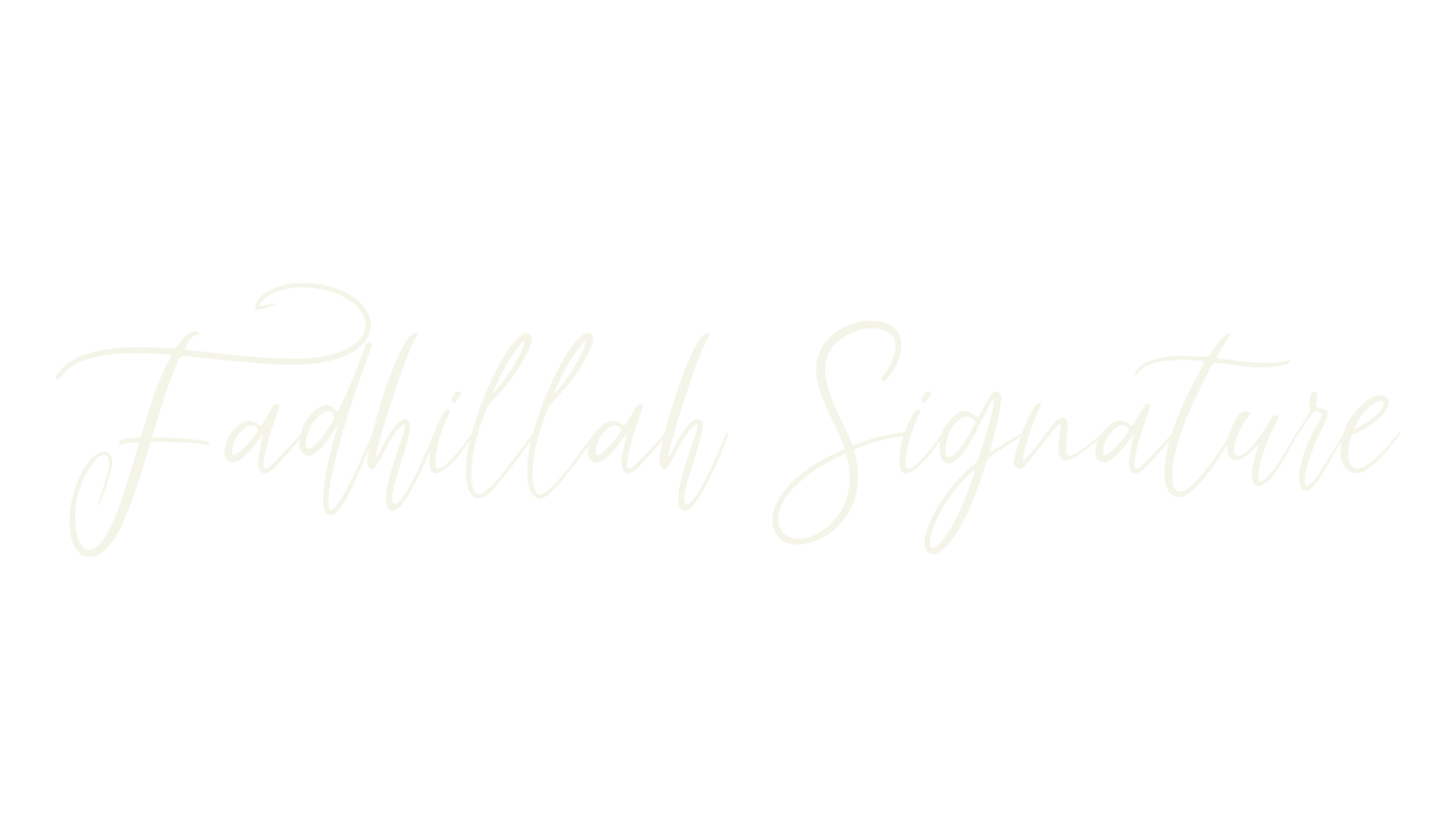 Fadhillah Signature, signature font preview