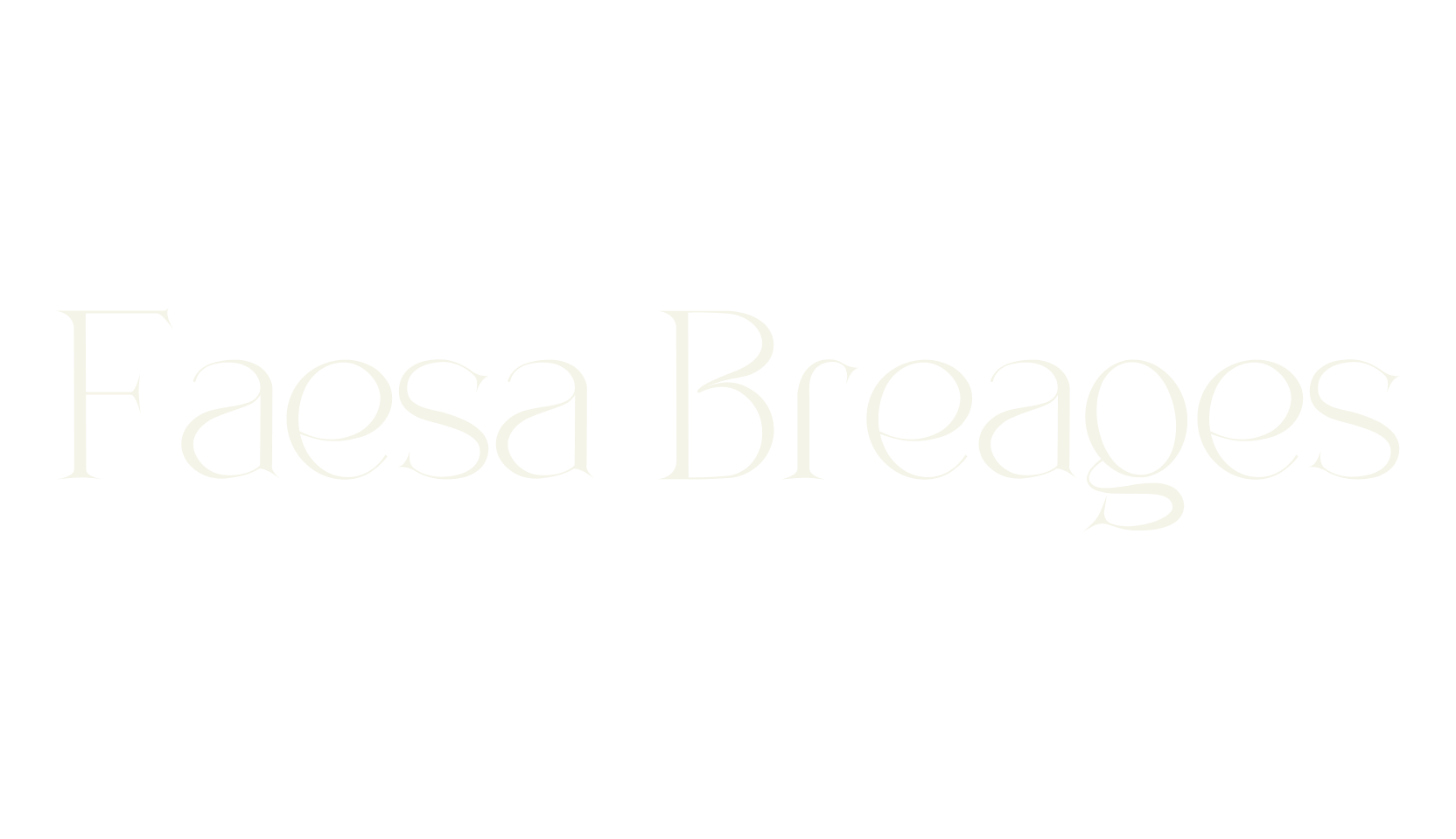 Faesa Breages, vintage font preview