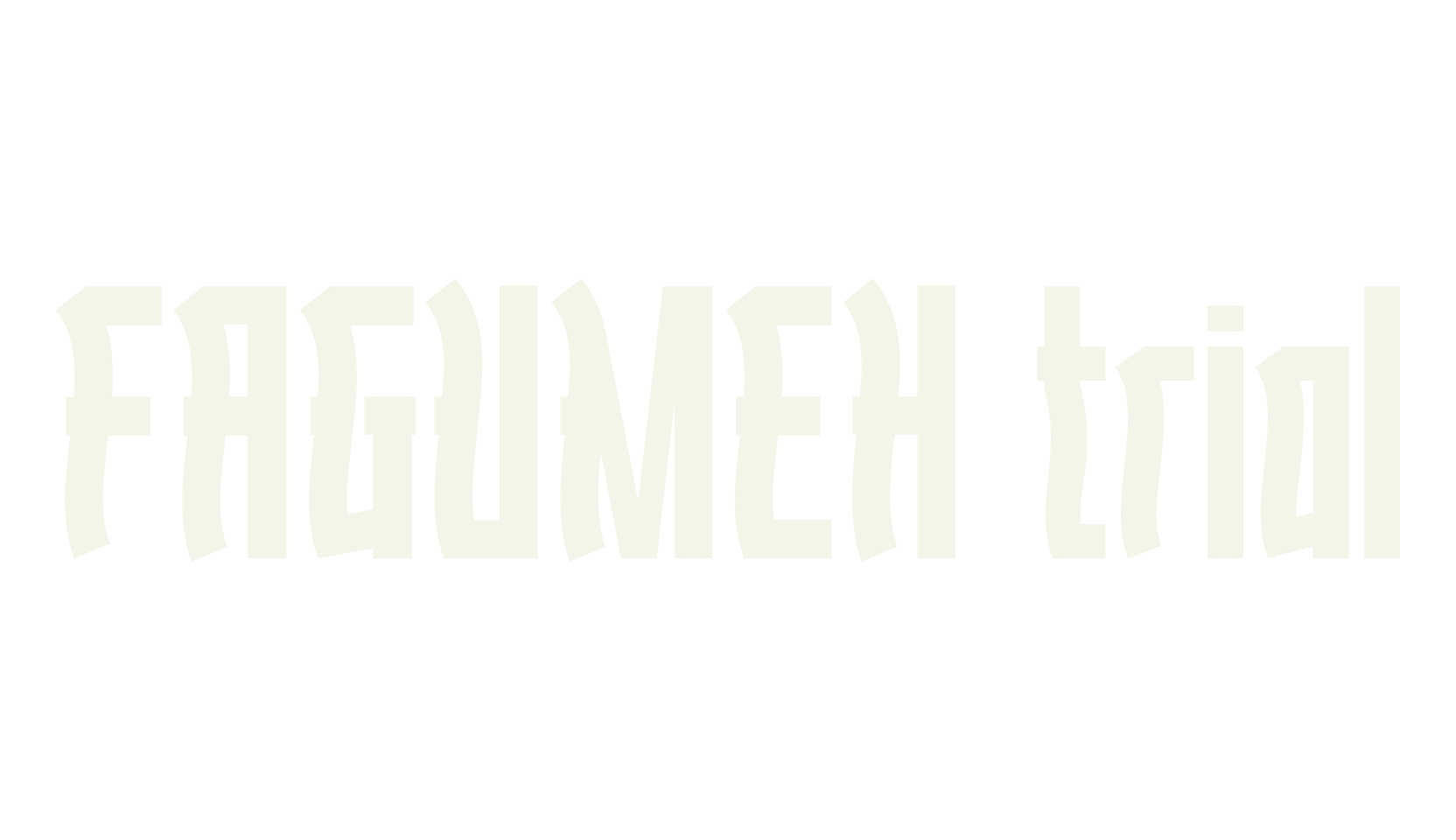 FAGUMEH trial, retro font preview