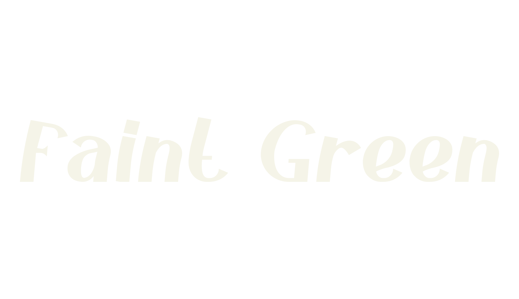 Faint Green, environmental font preview
