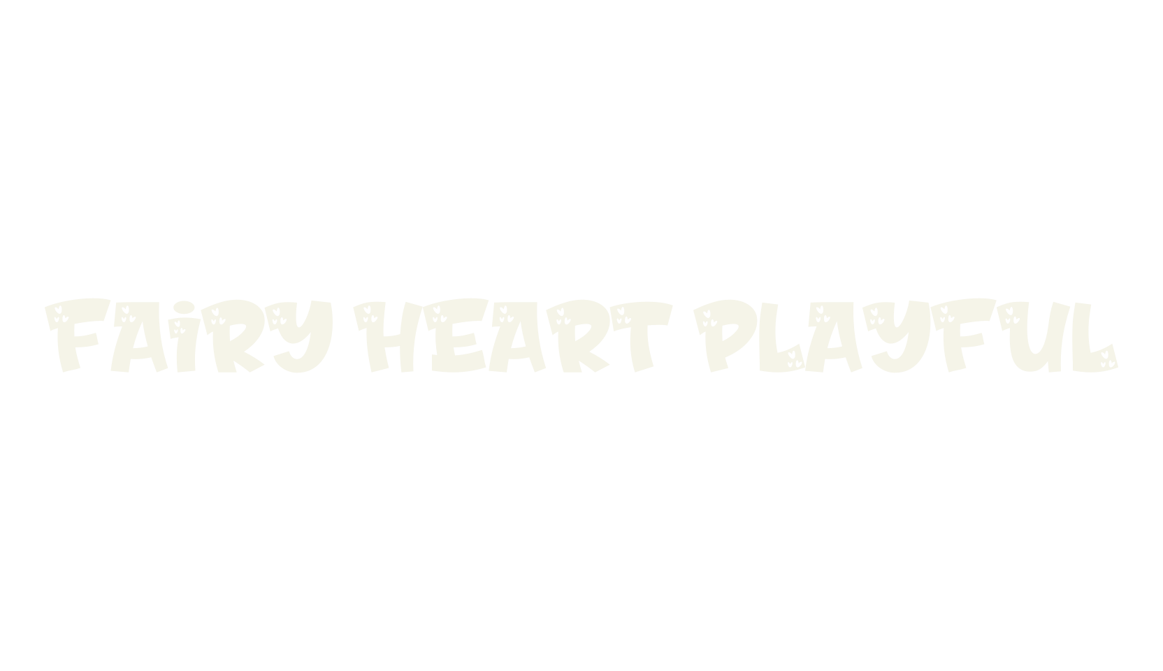 Fairy Heart Playful, cute font preview