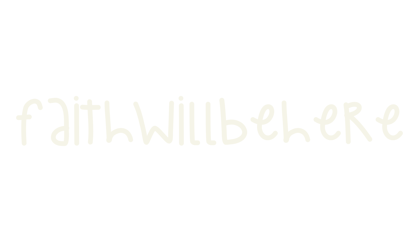 FaithWillBeHere, handwritten font preview
