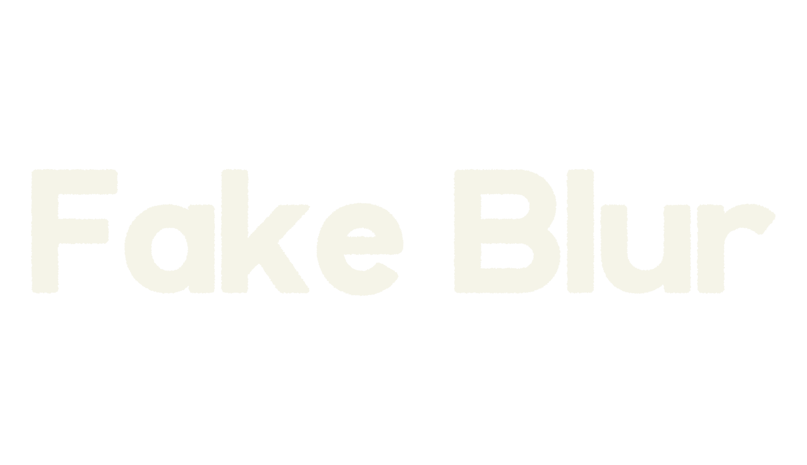 Fake Blur, glitch font preview