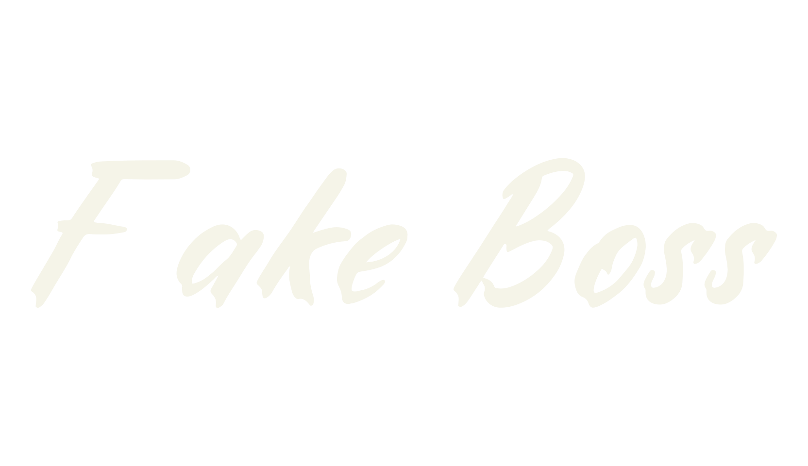 Fake Boss, cursive font preview