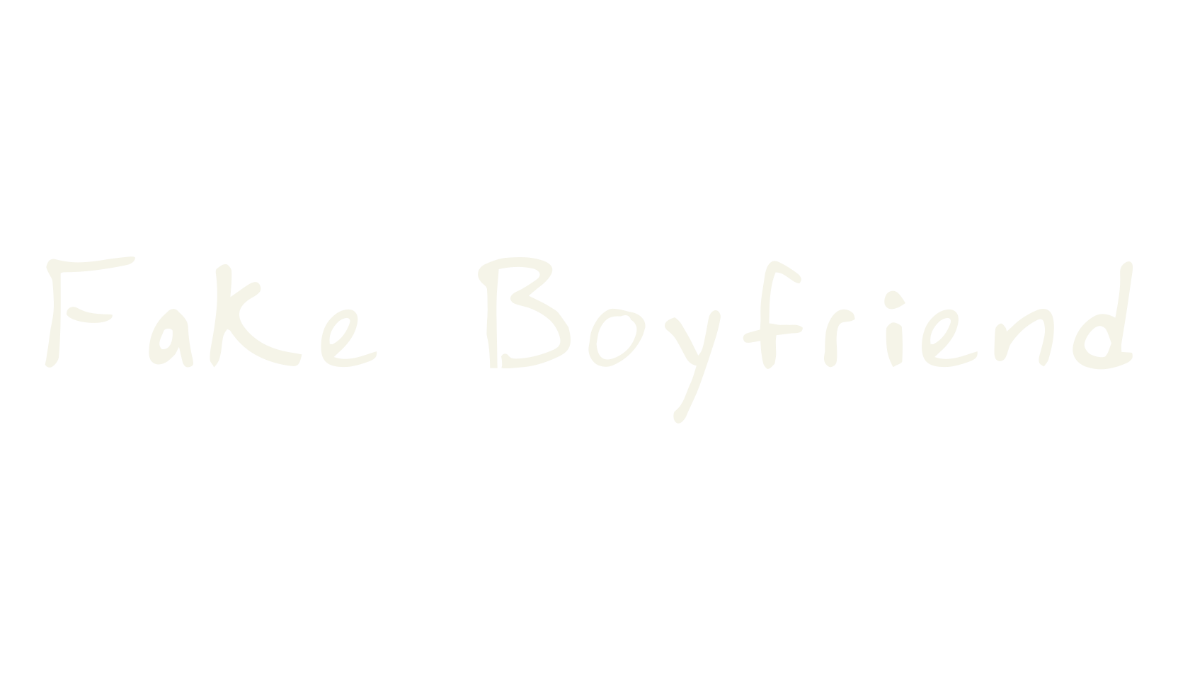 Fake Boyfriend, handwriting font preview
