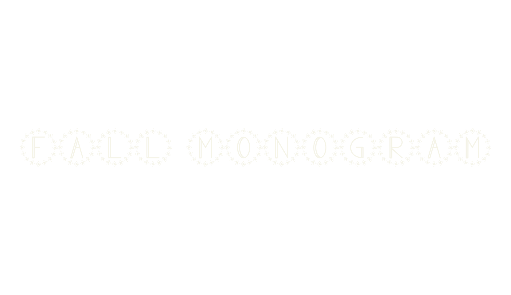 Fall Monogram, monogram font preview