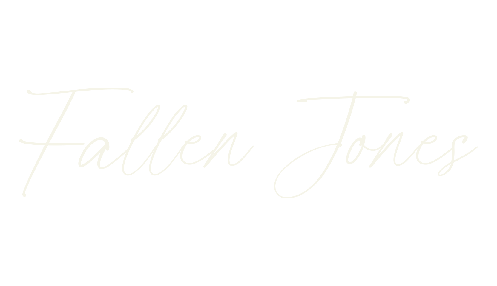 Fallen Jones, cursive font preview