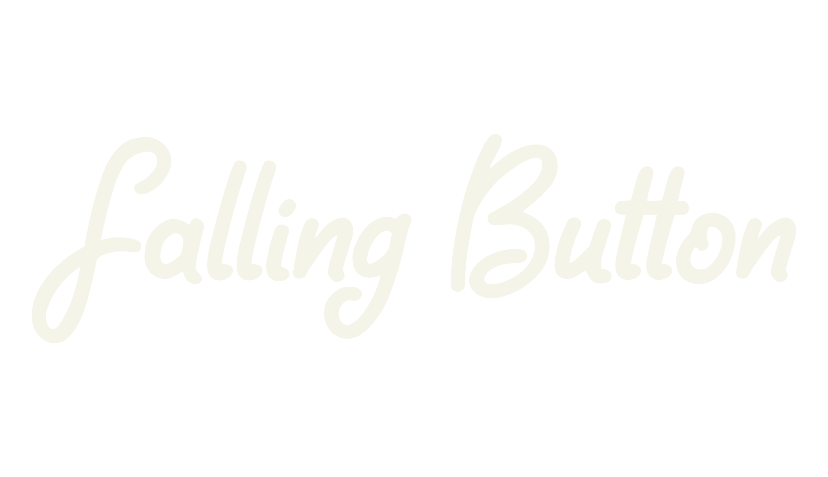 Falling Button, lettering font preview