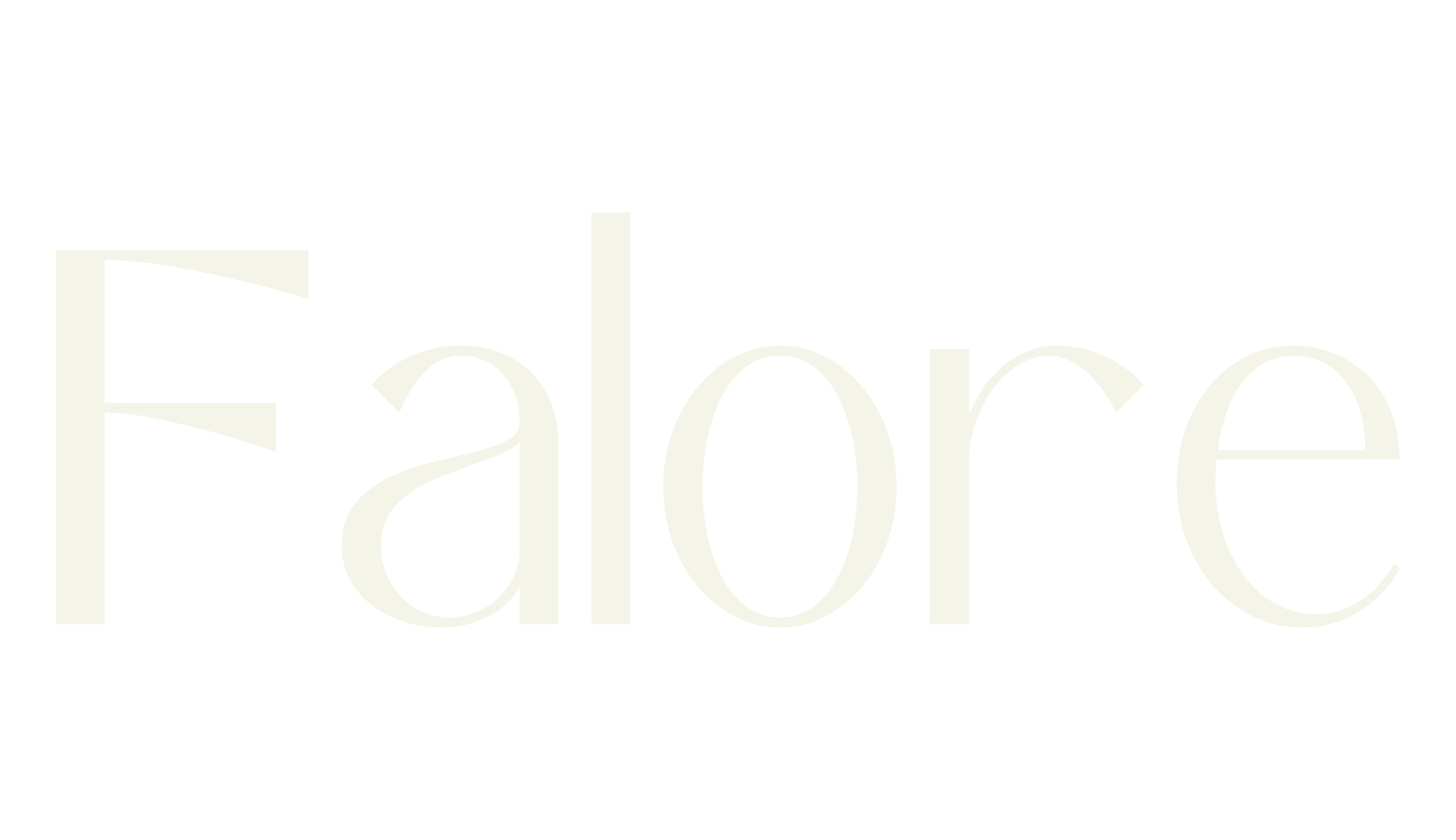 Falore, modern font preview