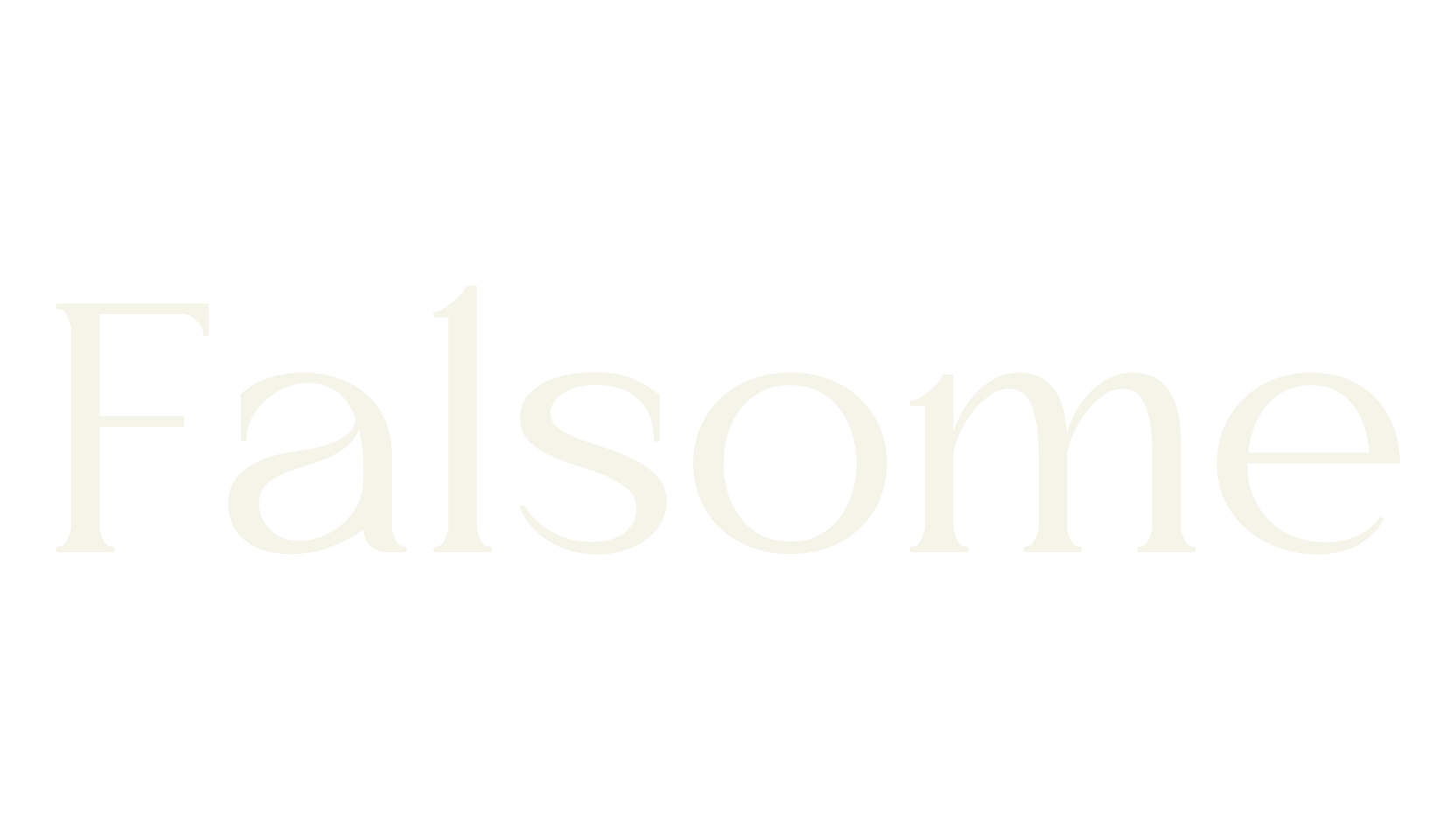Falsome, serif font preview