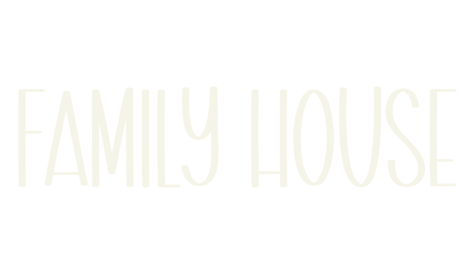 Family House, handwritten font preview
