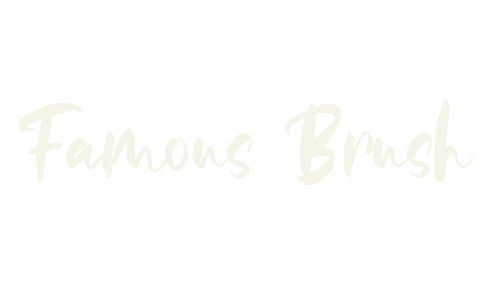 Famous Brush, brush font preview