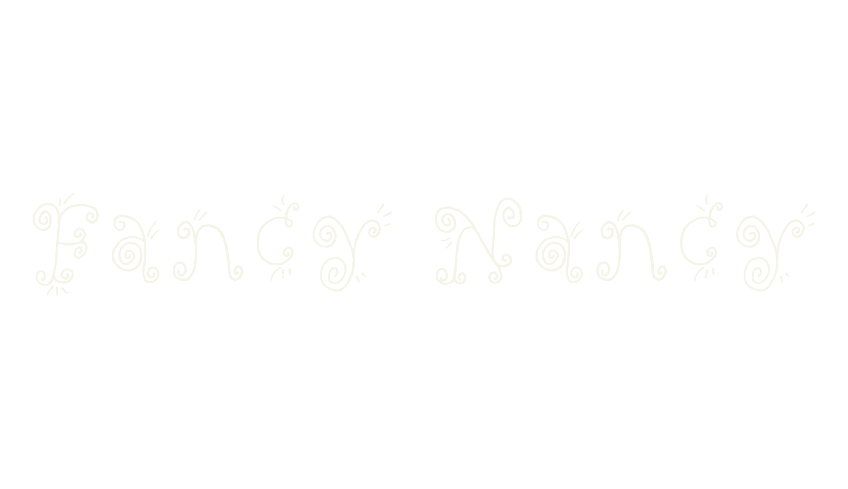Fancy Nancy, fancy font preview