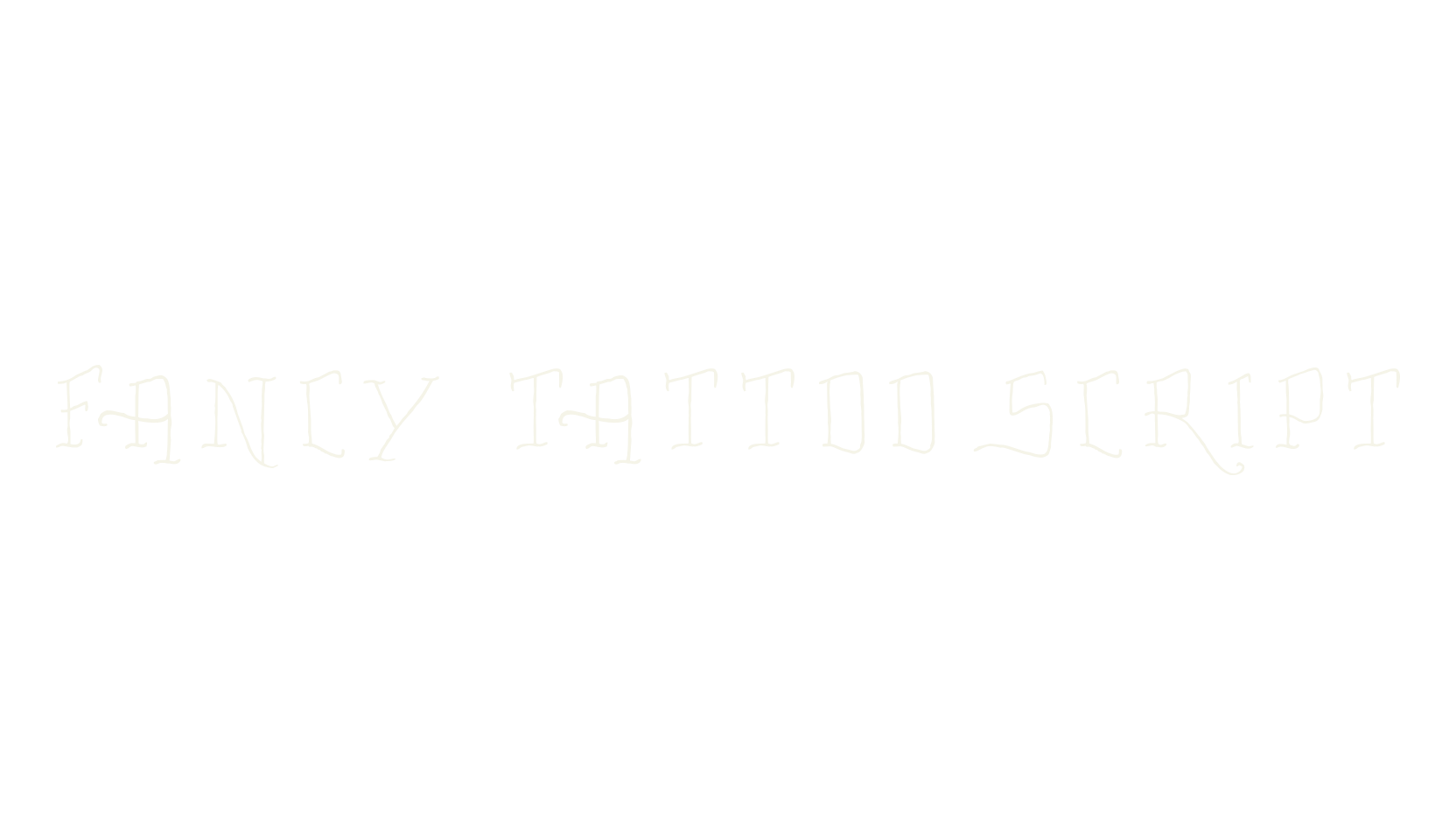 Fancy Tattoo Script, tattoo font preview