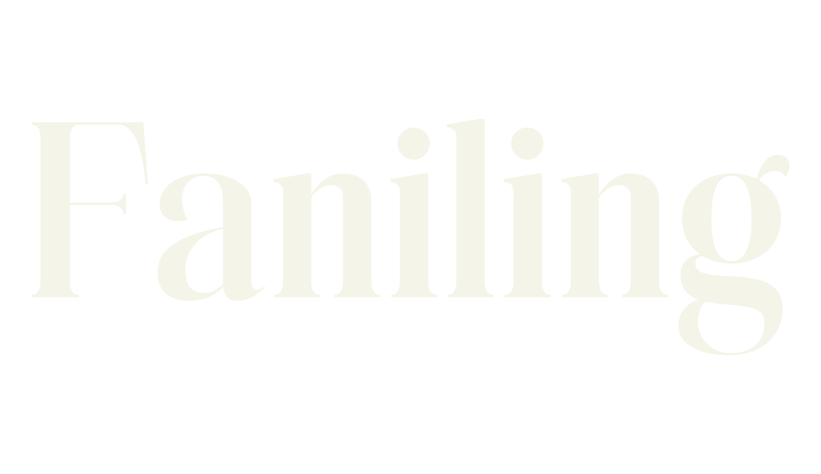 Faniling, logo font preview