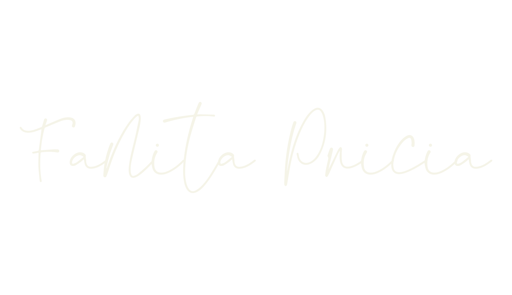 Fanita Pricia, cursive font preview