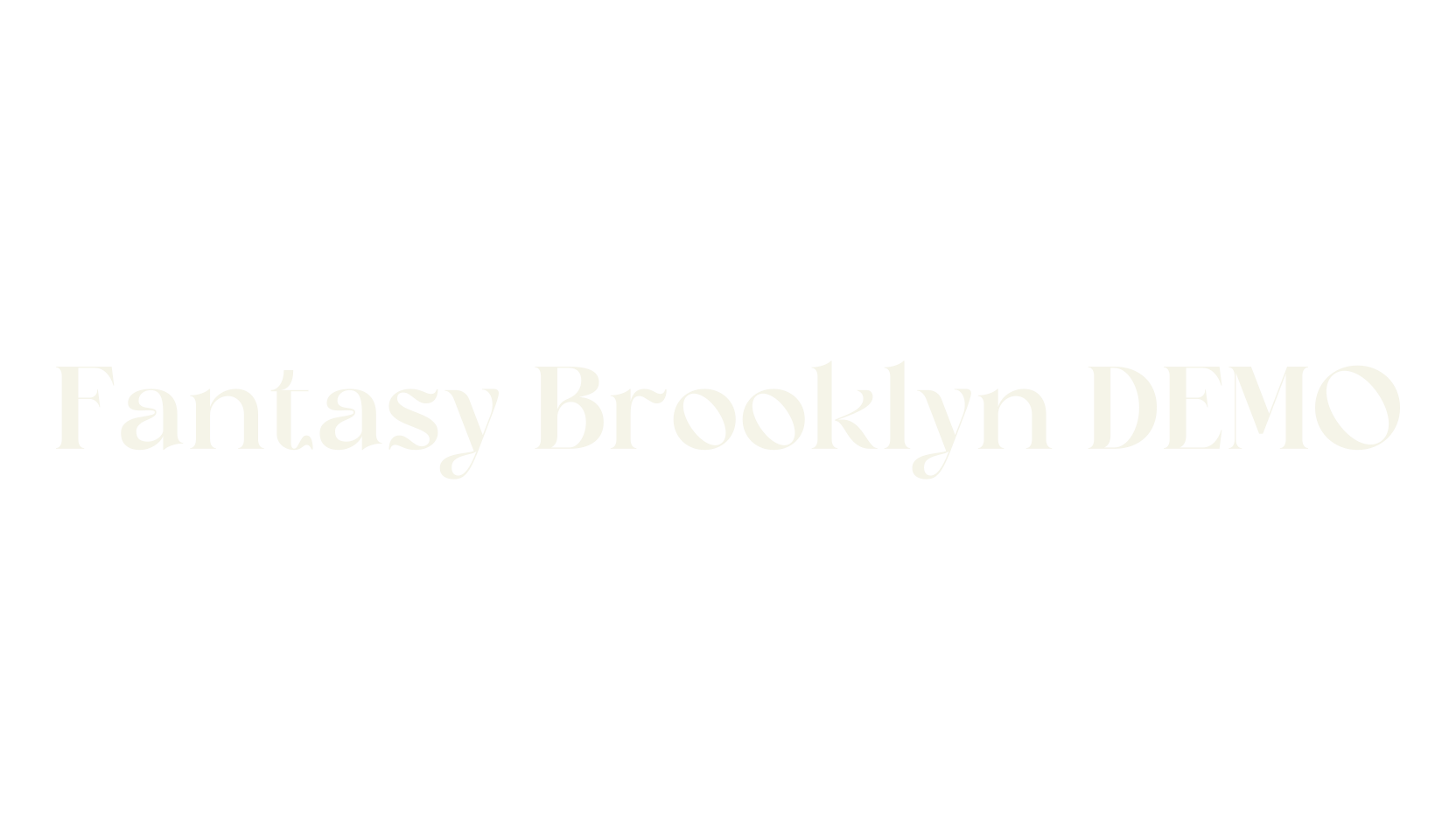 Fantasy Brooklyn DEMO, logo font preview